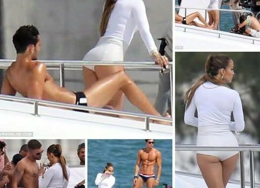 Jennifer Lopez Was Caught Acting Intimately With Two Young Men On A Yacht In Miami, Florida.!